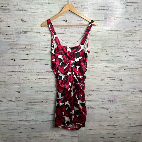 Joseph Ribkoff Red Ruched Sheath Dress - Picture 9 of 10